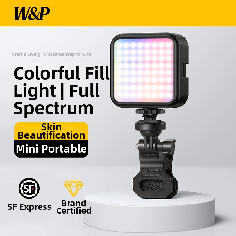 LED papildomas apšvietimas LA101 - 7W, 5V, šilta šviesa 2700-3500K, trys spalvų temperatūros, nešiojamas mobiliųjų telefonų fotografijai