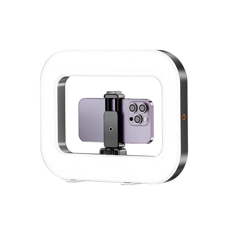 Rankinis LED žiedinis šviesos šaltinis su telefono laikikliu, YM-200, spalvų temperatūra 2500K-9900K, galia 10-50W, įtampa 5V