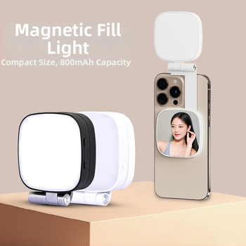 LED telefono užpildymo šviesa su trimis spalvų temperatūromis, MagSafe suderinama, rankinė selfie šviesa