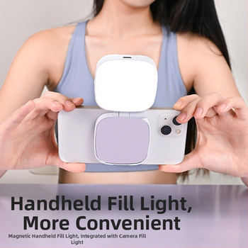 LED telefono užpildymo šviesa su trimis spalvų temperatūromis, MagSafe suderinama, rankinė selfie šviesa