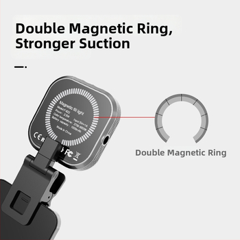 FUNIPICA F-622 LED papildomą šviesą selfie ir vaizdo įrašams – rankinis mini, magnetinis tvirtinimas, trijų spalvų temperatūrų, ≤10W, 5V/1A, 1000 mAh