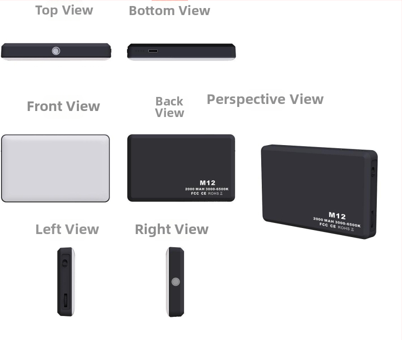 LED apšvietimas telefonui su magnetiniu laikikliu, nešiojamas su veidrodėliu, tinka gyvai transliacijai, nuotraukoms ir vaizdo įrašams