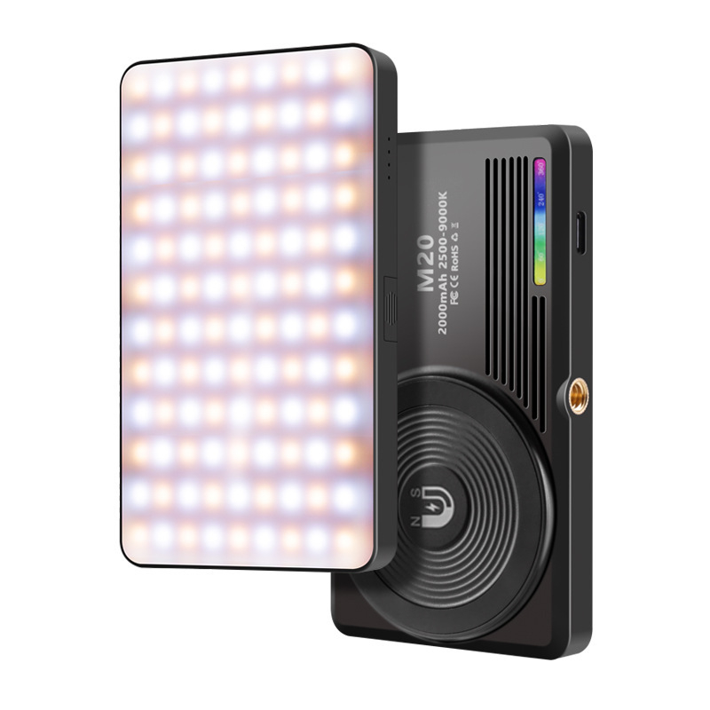 LED apšvietimas telefonui su magnetiniu laikikliu, nešiojamas su veidrodėliu, tinka gyvai transliacijai, nuotraukoms ir vaizdo įrašams