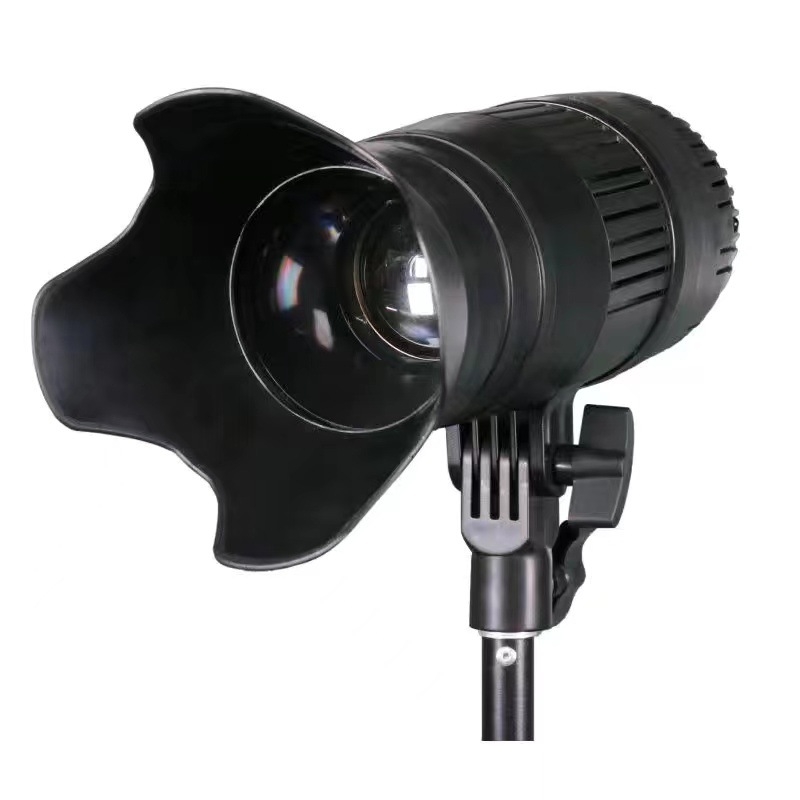 Prijenosno fotografijsko svjetlo s COB izvorom, E27 utičnica, napajanje 24V/3A, regulirano osvjetljenje i podešavanje temperature boje