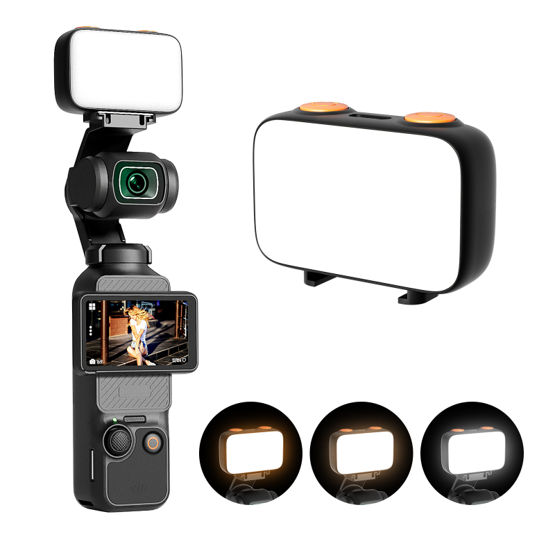 Pocket3 LED užpildymo šviesa DJI Pocket/Osmo Pocket — rankinė, nešiojama selfie šviesa su reguliuojama spalvų temperatūra 2500–9900K, iki 10W, 5V