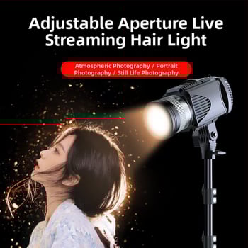 Skaitmeninės fotografijos šviesos 40W, studijos šviesa su reguliuojamu ryškumu ir spalvos temperatūra 3000K–6000K