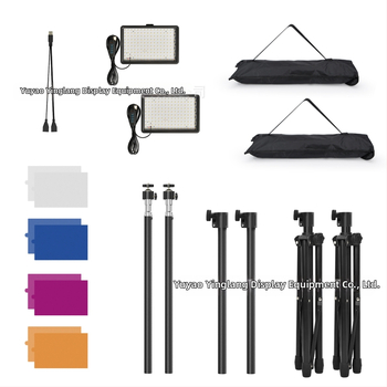 LED užpildymo šviesa fotografavimui ir transliacijoms, ištraukiama, modelis YL-BGD01, 10W, 5V2A.