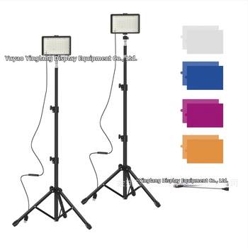 LED užpildymo šviesa fotografavimui ir transliacijoms, ištraukiama, modelis YL-BGD01, 10W, 5V2A.