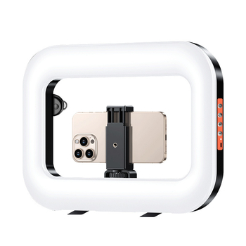 Nešiojama LED žiedinė šviesa mobiliuoju įrenginiu transliacijai gyvai, įdiegta baterija, 5V maitinimas, galia 10–50W