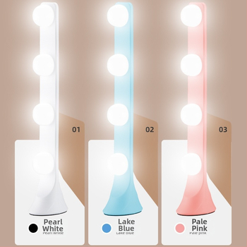 LED stalinis papildinimo šviesa su keturiais LED eilutėmis, 10W, įvestis 5V, staliniam naudojimui, trys spalvų temperatūros režimai, tiesioginės transliacijos, fotografavimas, vaizdo įrašų kūrimas ir makiažas