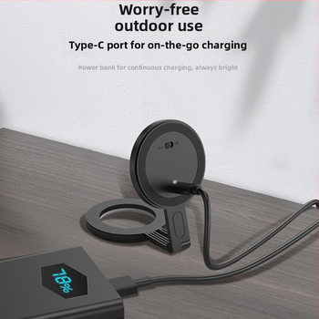 Mini skladací magnetický kruhový svetelný zdroj s MagSafe, ručné selfie svetlo na krátke videá - vhodné pre outdoor živé prenosy; pod 10W, 3.7V, model NA-V19