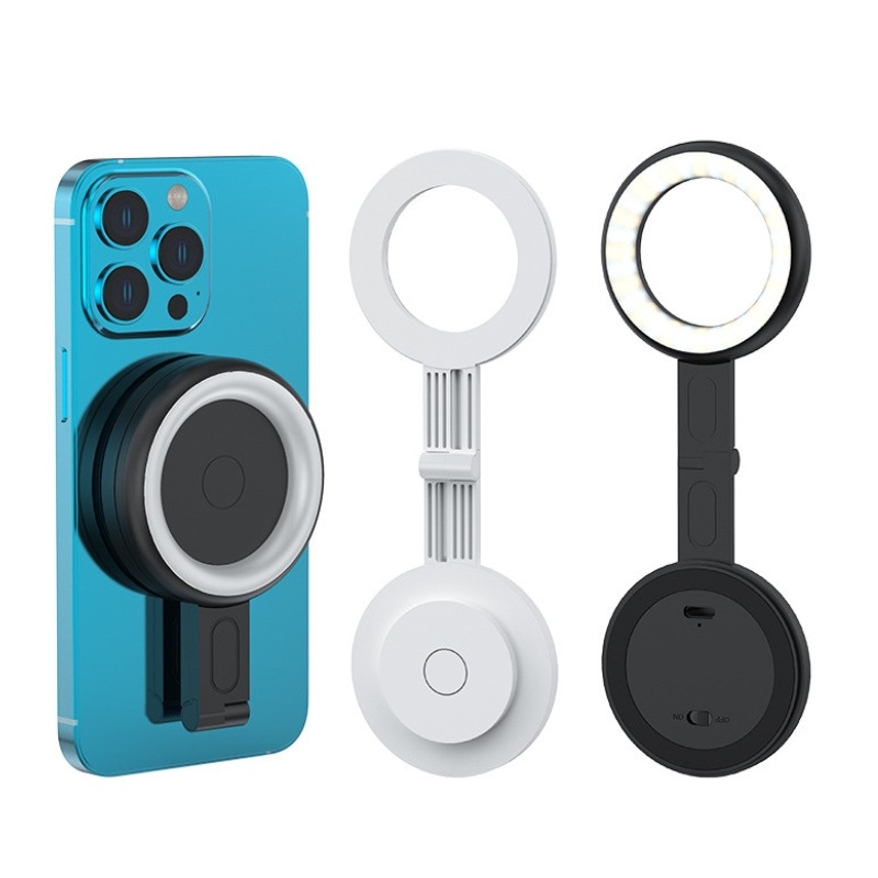 Mini skladací magnetický kruhový svetelný zdroj s MagSafe, ručné selfie svetlo na krátke videá - vhodné pre outdoor živé prenosy; pod 10W, 3.7V, model NA-V19