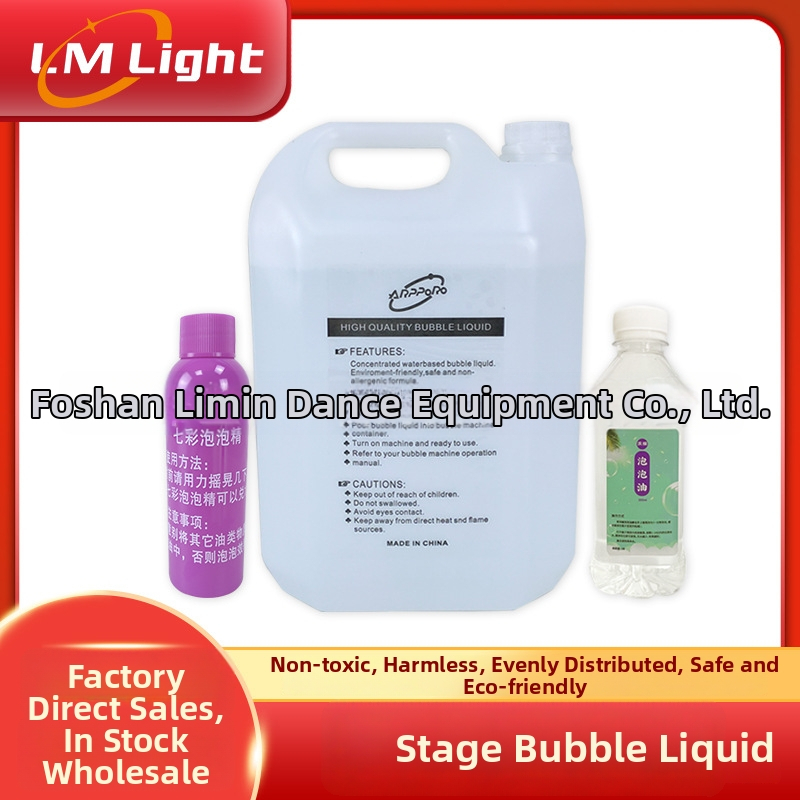 Burbuļu šķidrumu skatuves efektiem, 5 l, Limin zīmols, RoHS sertifikāts, piemērots svētku skatuvēm