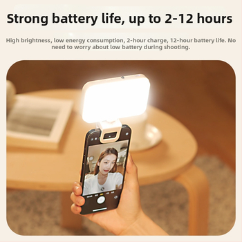 LED aizpildošā gaisma F6, rokas pārnēsājamā ar klipu, 4W, 5V, trīs krāsu temperatūras