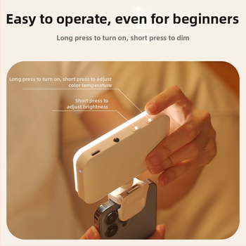 LED aizpildošā gaisma F6, rokas pārnēsājamā ar klipu, 4W, 5V, trīs krāsu temperatūras