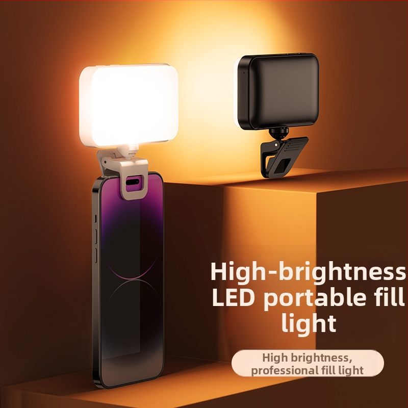 LED aizpildošā gaisma F6, rokas pārnēsājamā ar klipu, 4W, 5V, trīs krāsu temperatūras