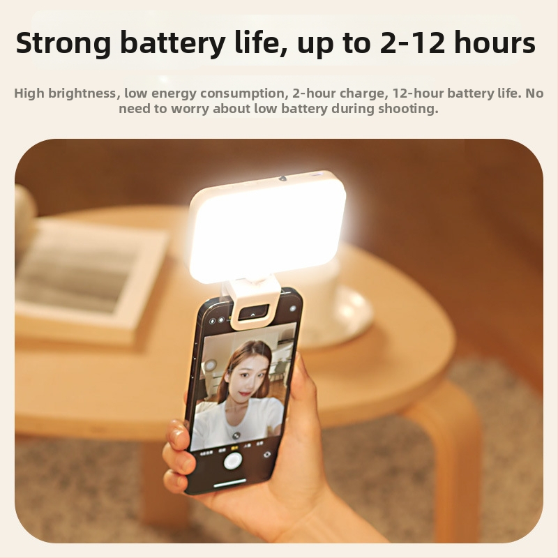 LED aizpildošā gaisma F6, rokas pārnēsājamā ar klipu, 4W, 5V, trīs krāsu temperatūras