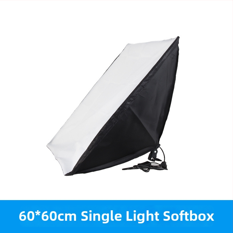 Fotografijos apšvietimo rinkinys tiesioginiam transliavimui su softboxu, E27 lempos laikiklis, 110–220V, nepriklausomas maitinimo šaltinis, ryškumo reguliavimas