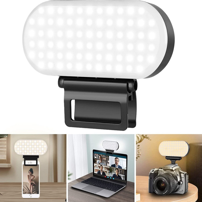 Z2 LED výplňové svetlo – nabíjateľné prenosné svetlo na selfie pre fotografovanie a livestream, 5V, <10W, 3000 mAh batéria, tri teploty farieb, ručné použitie, výdrž 3,5–12 h