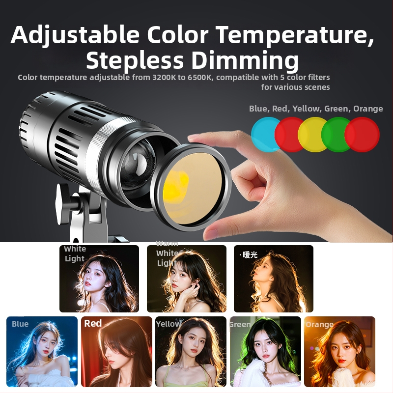 Digitálne fotografické svetlo Sinoni Hair lamp, 5500K, stmievateľné, nastaviteľná jasnosť