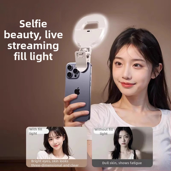 Nešiojama fotografavimo šviesa – kompakti rankinis stalinis apšvietimas tiesioginei transliacijai ir fotografavimui (5V, <10W, 2700–7500K, reguliuojamas ryškumas, reguliuojama spalvos temperatūra)