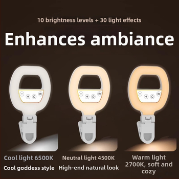 Nešiojama fotografavimo šviesa – kompakti rankinis stalinis apšvietimas tiesioginei transliacijai ir fotografavimui (5V, <10W, 2700–7500K, reguliuojamas ryškumas, reguliuojama spalvos temperatūra)