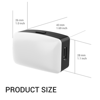 LED papildomo apšvietimo C05 su magnetine tvirtinimu, trijų spalvų temperatūra, galia <10W, 3,7V, stovinčiai fotografijai