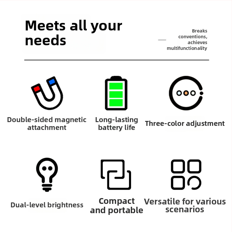 LED výplňové svetlo C05 s magnetickým uchytením, trojfarebná teplota, výkon <10W, 3,7V, stojanové fotenie