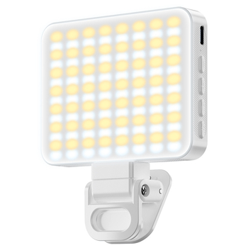 Mini papildomos šviesos magnetinis dizainas, kompakti nešiojama rankinė skirta tiesioginiams transliacijoms, selfiams ir lauko fotografavimui; trys šviesos temperatūros; 5V maitinimas