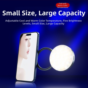 LED papildomas apšvietimas mobiliam telefonui – Ysh126, nešiojamas fotografijai ir tiesioginėms transliacijoms su trimis spalvų temperatūromis, 5V, mažiau nei 10W, rankinis
