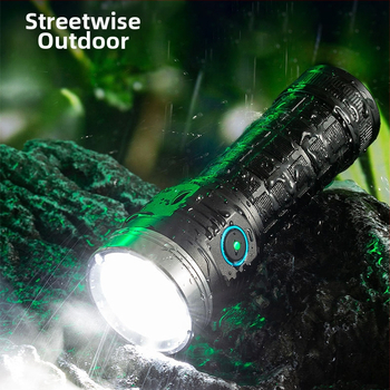 Rankinis LED žibintas kempingui lauke: 25W, 1600lm, nuotolis 50–100 m, aliuminio lydinio korpusas