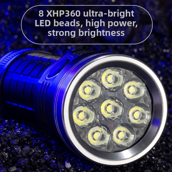 Rankinis LED žibintas kempingui lauke: 25W, 1600lm, nuotolis 50–100 m, aliuminio lydinio korpusas