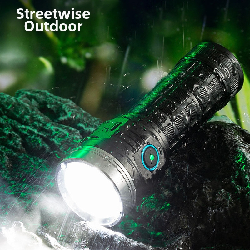 Rankinis LED žibintas kempingui lauke: 25W, 1600lm, nuotolis 50–100 m, aliuminio lydinio korpusas