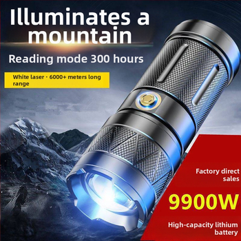 Fanar cu LED de înaltă luminozitate, reîncărcabil, zoom cu rază lungă, suport portabil pentru stilou laser