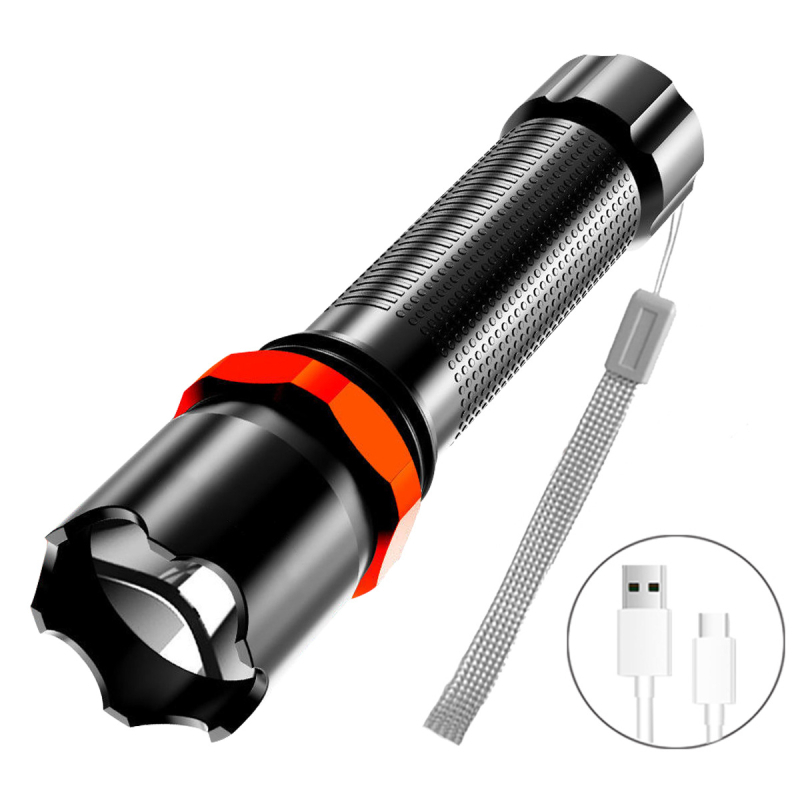 Vanjska mini LED svjetiljka s COB bočnim svjetlom, USB punjenje, 6W, plastično kućište
