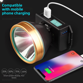 Nakties žvejybos galinė lempa, įkraunama, 1200mAh baterija, 10W LED, aliuminio lydinio korpusas, 200–500 m šviesos atstumas