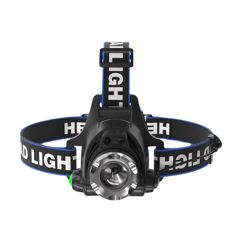 Naktinis žvejybos galvos žibintu – 10W LED, įkraunamas, rankinio energijos generatorius, aliuminio lydinio korpusas, spindulys 200–500 m