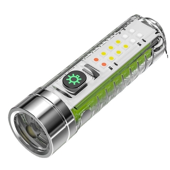 Fener LED pentru breloc, 350+ lm, baterie de 1500 mAh, reîncărcabil, zoom optic, rază 100–200 m