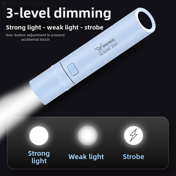 Rankinis žibintuvas su teleskopiniu dizainu, 3W LED, 140 lm, veikimo laikas 3 val., įkraunama baterija 14500