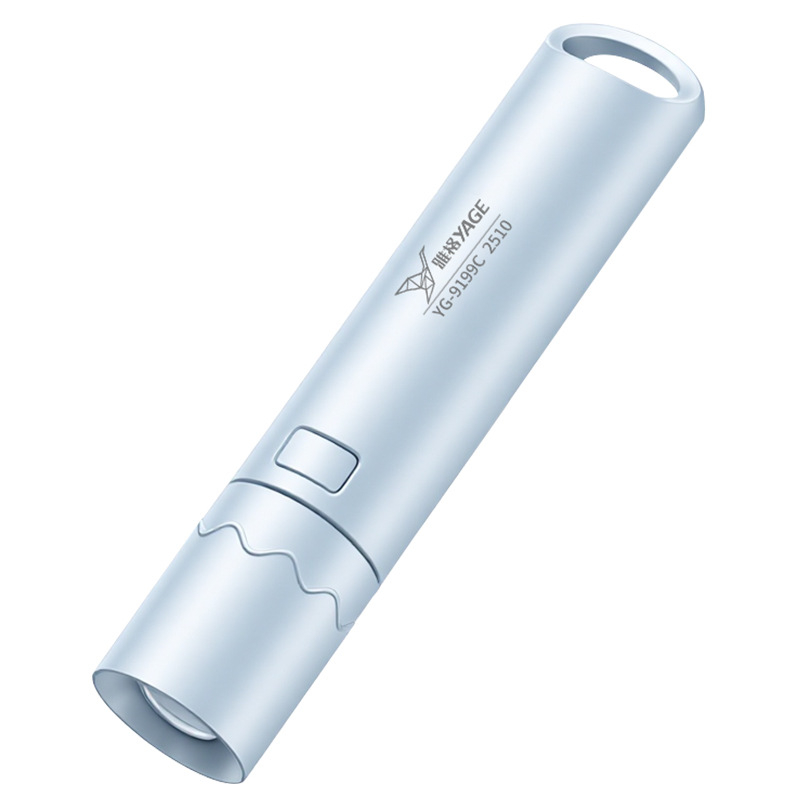 Rankinis žibintuvas su teleskopiniu dizainu, 3W LED, 140 lm, veikimo laikas 3 val., įkraunama baterija 14500