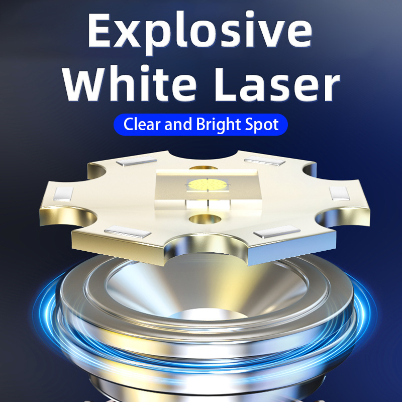 LED svjetiljka s optičkim zumom, USB punjenjem, vodootporna, domet 500 m i više, baterija 3000 mAh