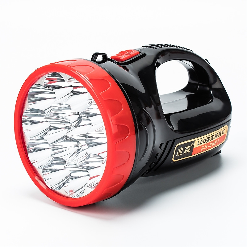 Prijenosni LED reflektor, 1W, 1500mAh baterija, punjiva, ručni pogon, domet 200–500 m