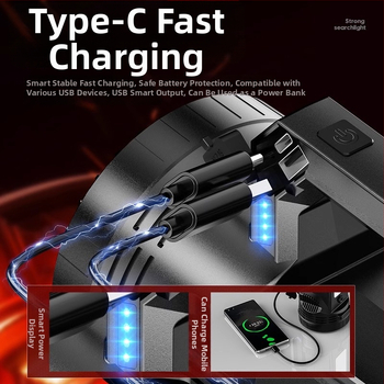 Ručna LED svjetiljka – punjiva, PVC kućište, AS-528, za vanjsku upotrebu