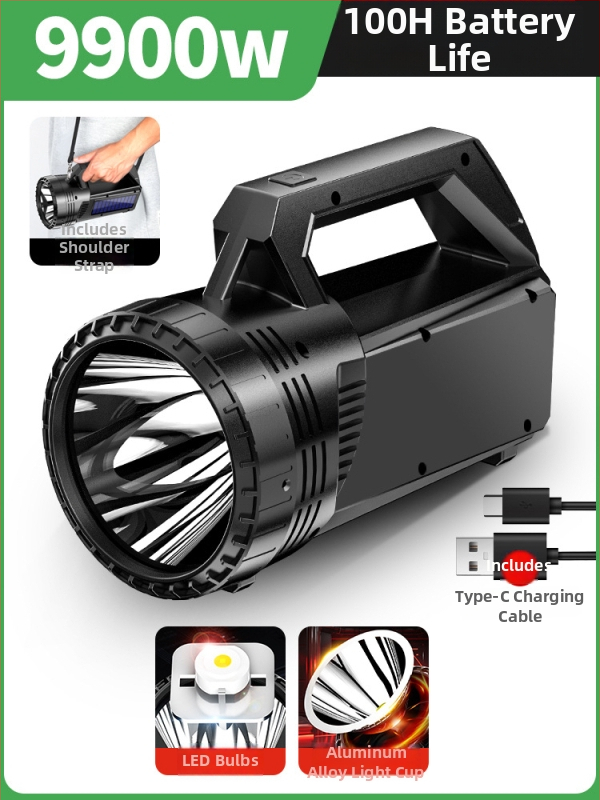 Ručna LED svjetiljka – punjiva, PVC kućište, AS-528, za vanjsku upotrebu