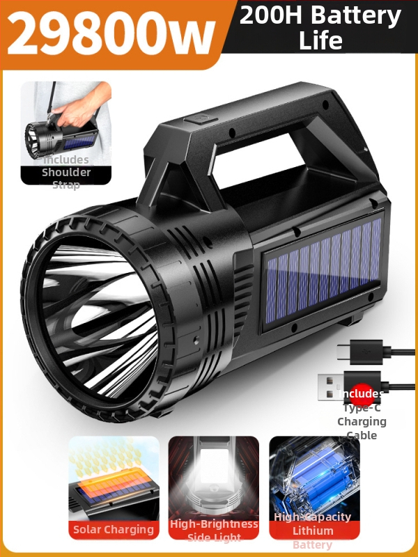 Ručna LED svjetiljka – punjiva, PVC kućište, AS-528, za vanjsku upotrebu