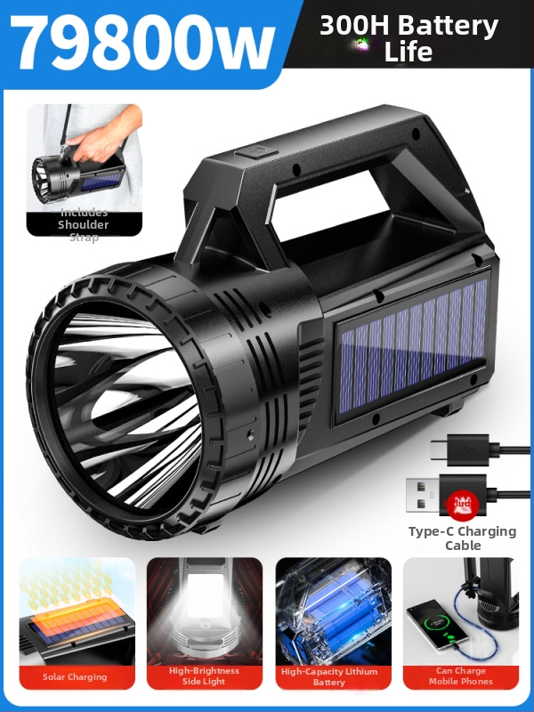 Ručna LED svjetiljka – punjiva, PVC kućište, AS-528, za vanjsku upotrebu