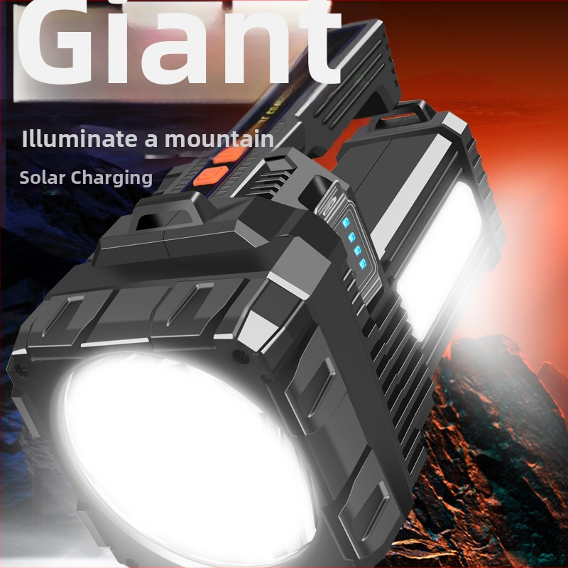 Vanjski visokoučinkoviti punjivi LED potraga reflektor, multifunkcionalna svjetiljka za patrolu, baterija 4500mAh, uključeno punjenje, izvor svjetla LED + žarulja, domet do 50 m