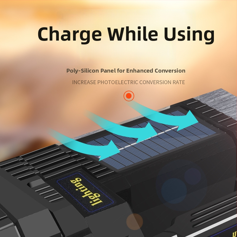 Vanjski visokoučinkoviti punjivi LED potraga reflektor, multifunkcionalna svjetiljka za patrolu, baterija 4500mAh, uključeno punjenje, izvor svjetla LED + žarulja, domet do 50 m