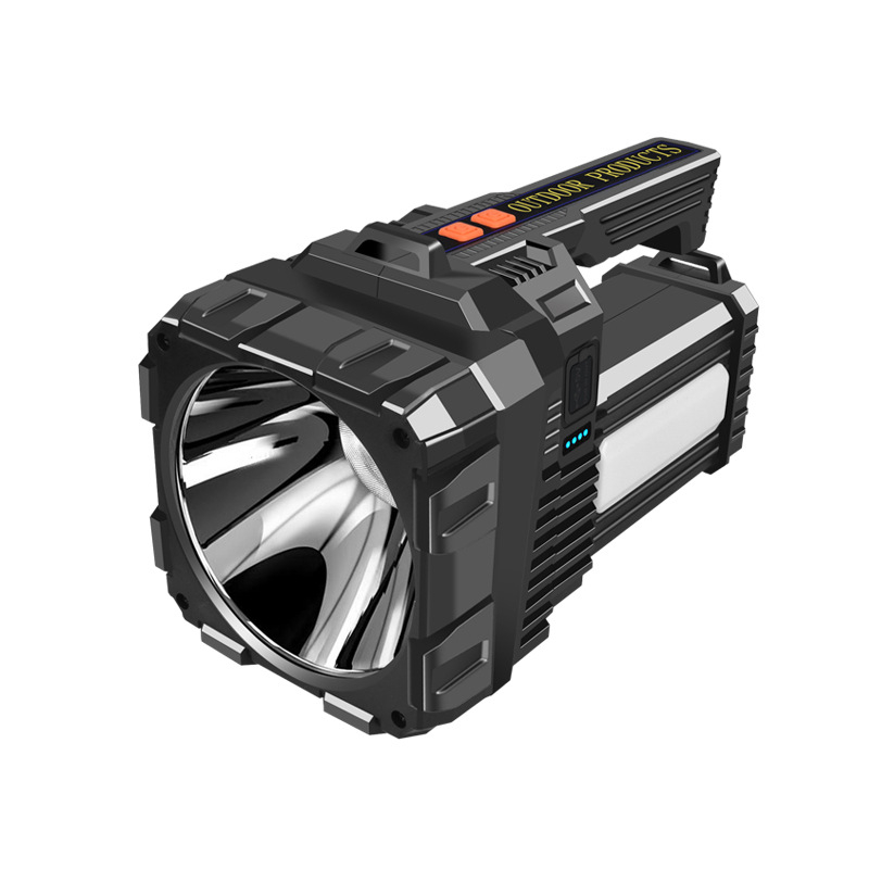 Vanjski visokoučinkoviti punjivi LED potraga reflektor, multifunkcionalna svjetiljka za patrolu, baterija 4500mAh, uključeno punjenje, izvor svjetla LED + žarulja, domet do 50 m