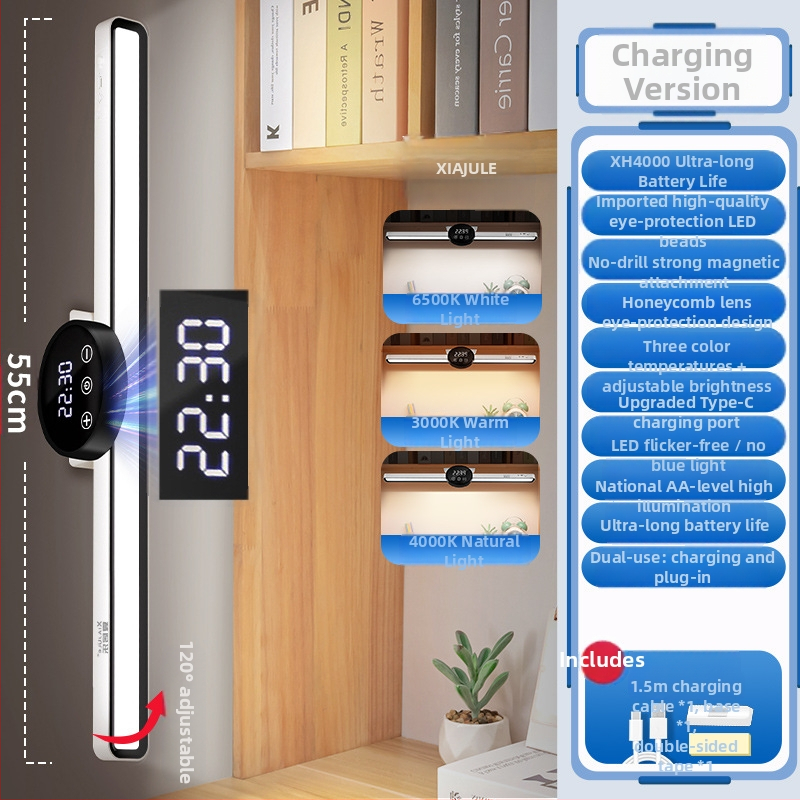 Laiko stalo lemputė su akių apsauga — magnetinė mokymosi LED lemputė, 7W, įkraunama baterija, nuotolinis valdymas, CRI ≥90, CE sertifikatas